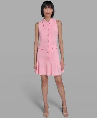 Women's Sleeveless Flounce Hem Short Dress