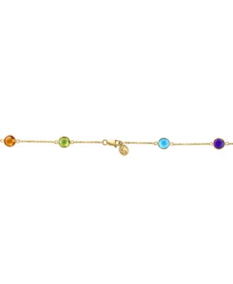 Multi-Gemstone (13.86 ct. t.w.) Necklace in 14k Yellow Gold