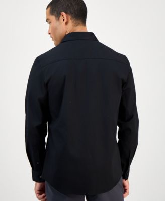 Men's Modern Classic-Fit Stretch Solid Button-Down Shirt, Created for Macy's 