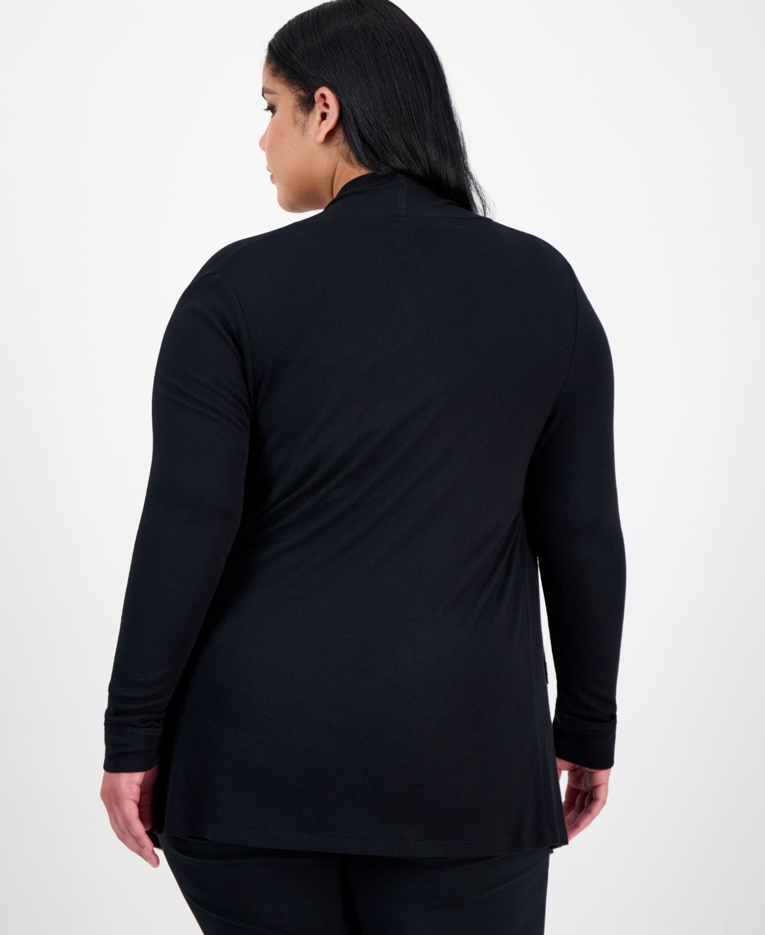 Plus Size Draped Cardigan