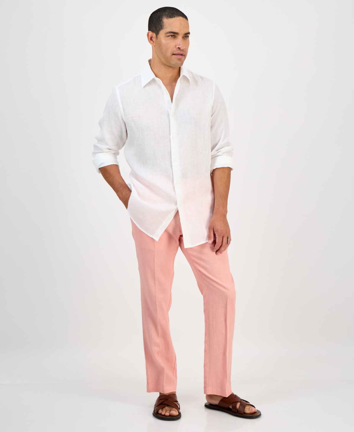 Club Room Men's 100% Linen Shirt