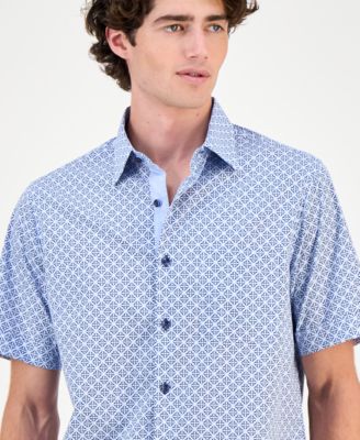 Men's Regular-Fit Medallion-Print Shirt, Created for Macy's 