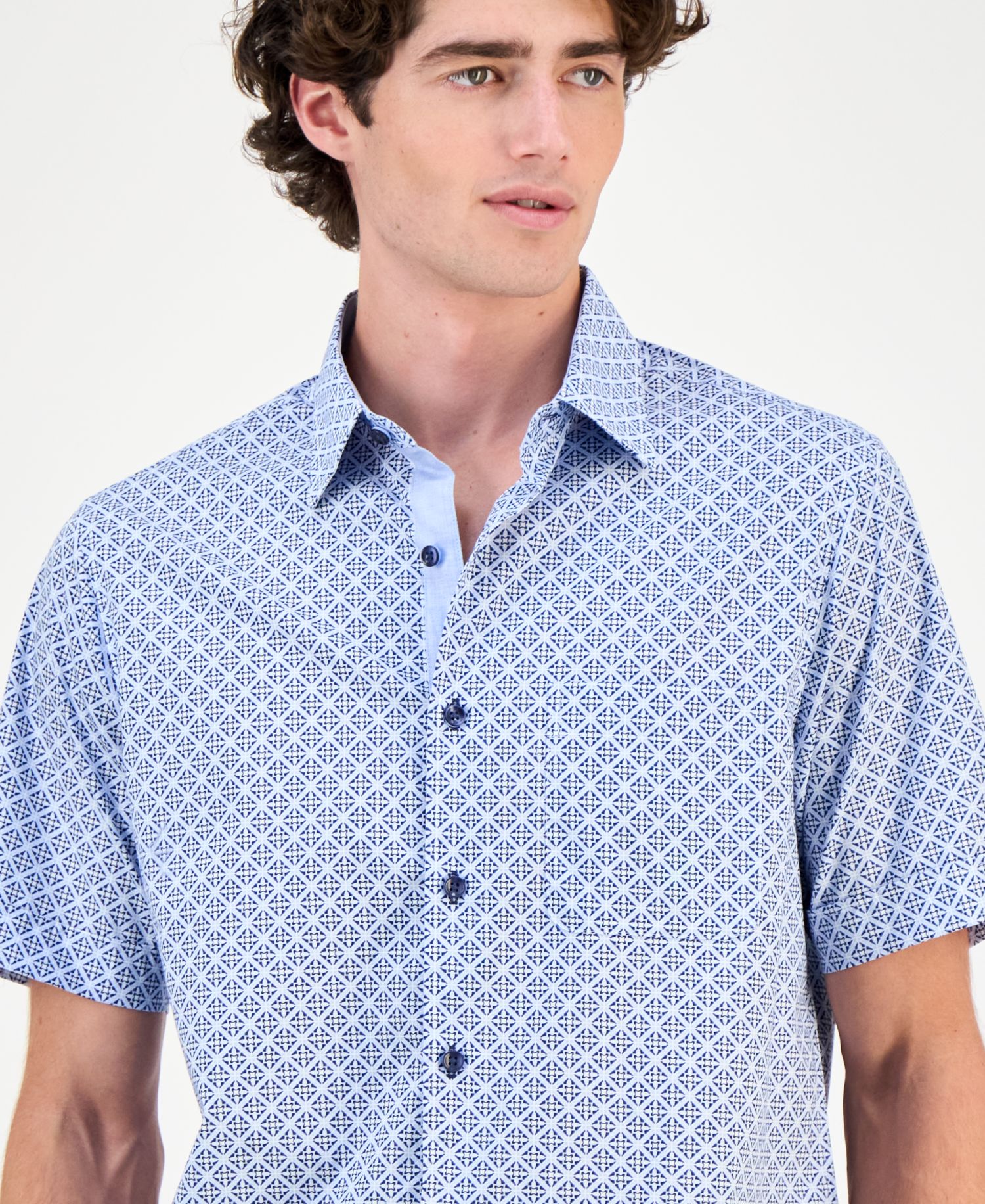 Men's Regular-Fit Medallion-Print Shirt