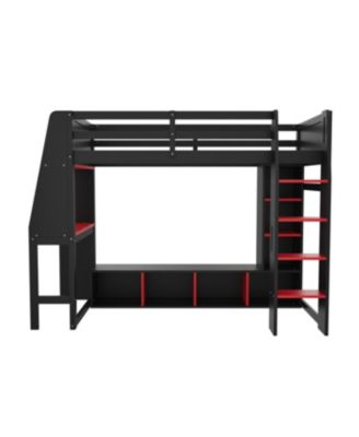 Streamdale Twin Gaming Loft Bed with Desk & Storage