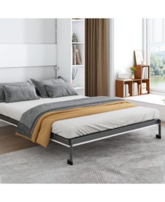 Streamdale Queen Murphy bed, foldable wall bed with storage cabinet, white