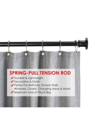 Adjustable Shower Curtain Rod 42” -72”, Spring tension Stainless Steel Telescoping Rod, Heavy Duty, Rust Resistant,