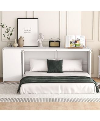 Versatile Queen Size Murphy Bed with Rotable Desk