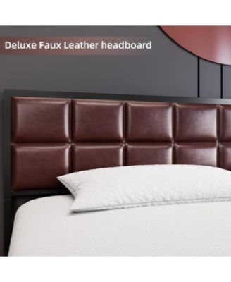 + Size (Queen/King/Twin) + Metal + Headboard & Footboard + Platform Bed Frame