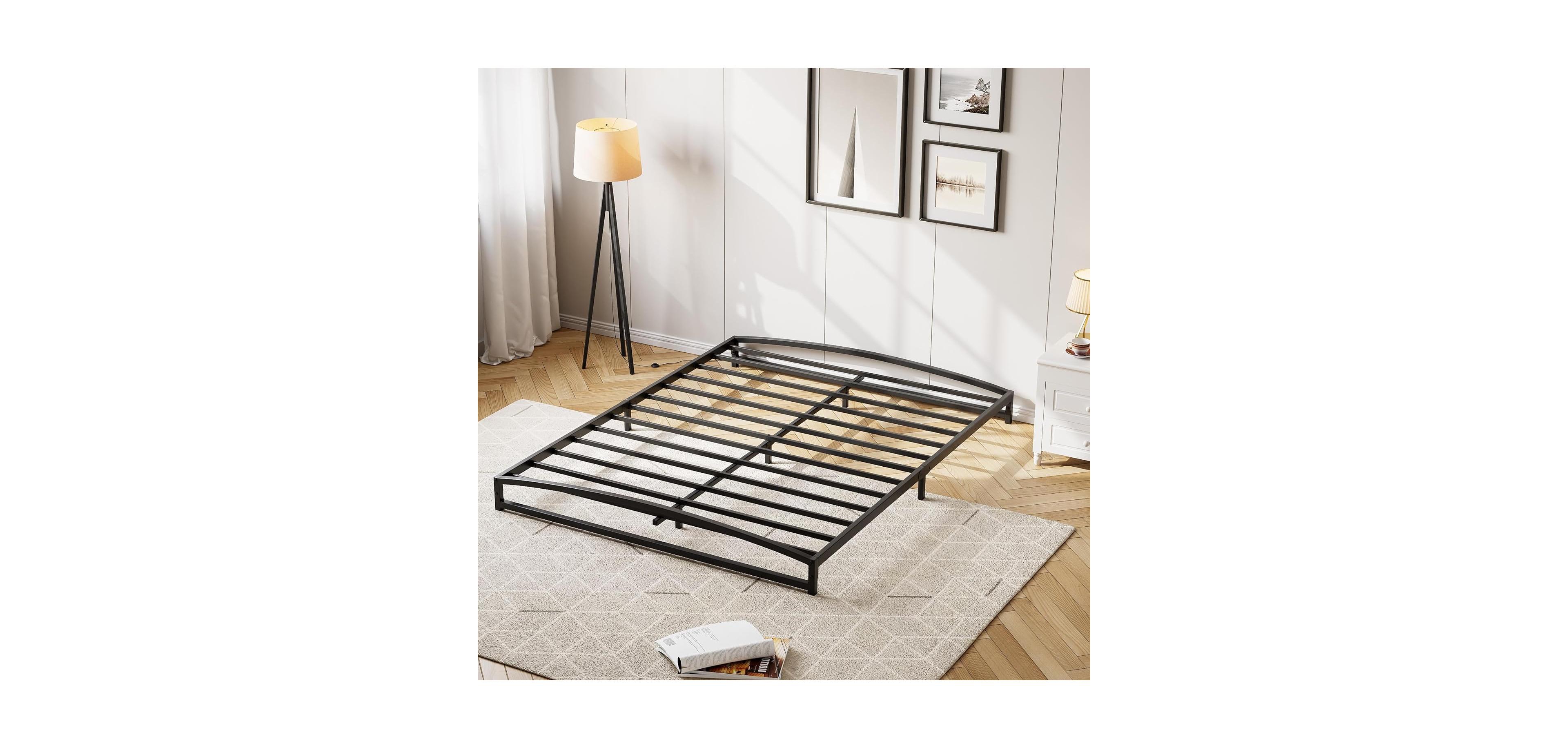 gaomon Full Size 6 Inch Metal Platform Bed Frame Heavy Duty Slats Underbed Storage Noise-Free Non-Slip
