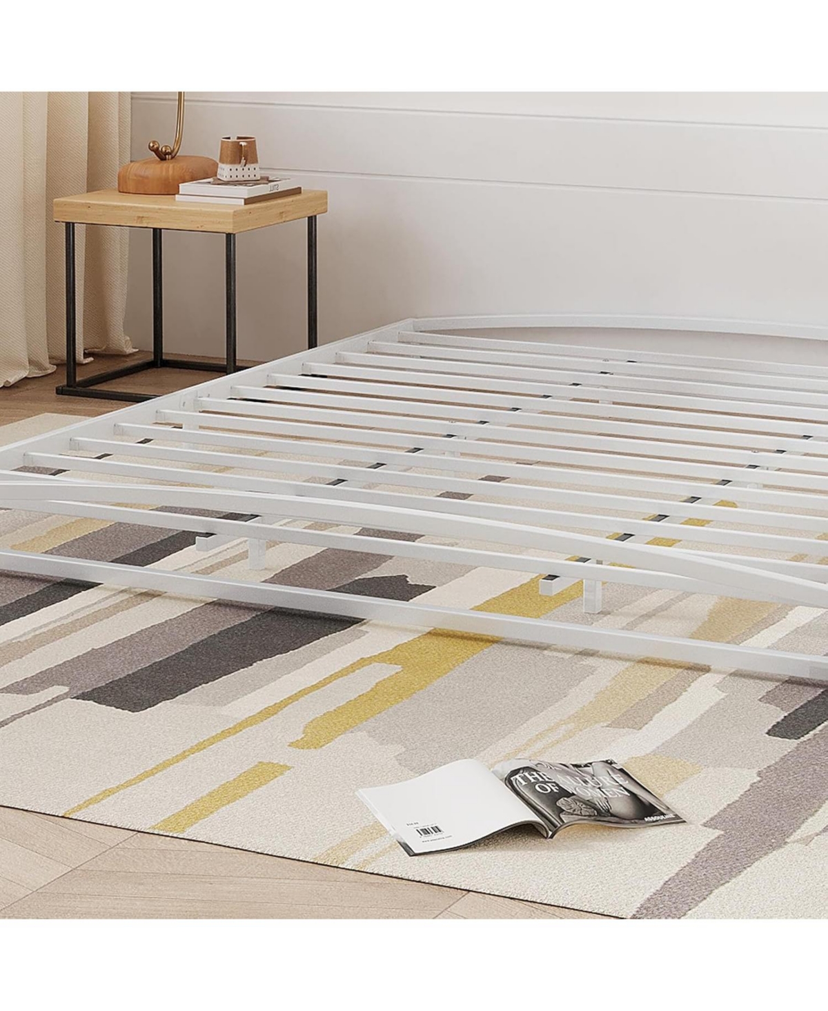 gaomon King Size 6 Inch Metal Platform Bed Frame Heavy Duty Strong Slat Support Underbed Storage