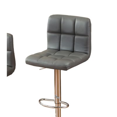 Faux Leather Adjustable Hydraulic Bar Stool, Set of 2
