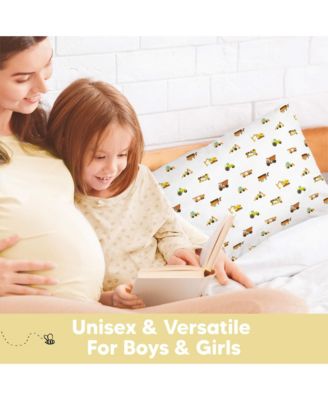 Toddler 2-Pack Waterproof Pillowcases for 13x18 Pillow, Soft Waterproof Pillow Protector Cover for Sleeping, Durable