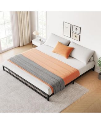 6-Inch Metal Platform Bed Frame,Steel Slat Support,Heavy Duty Noise-Free Platform,No Box Spring Required,Easy Assembly