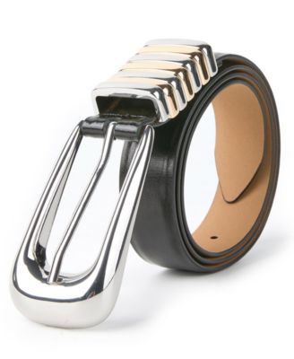 Metal Core Oversized Buckle Belt