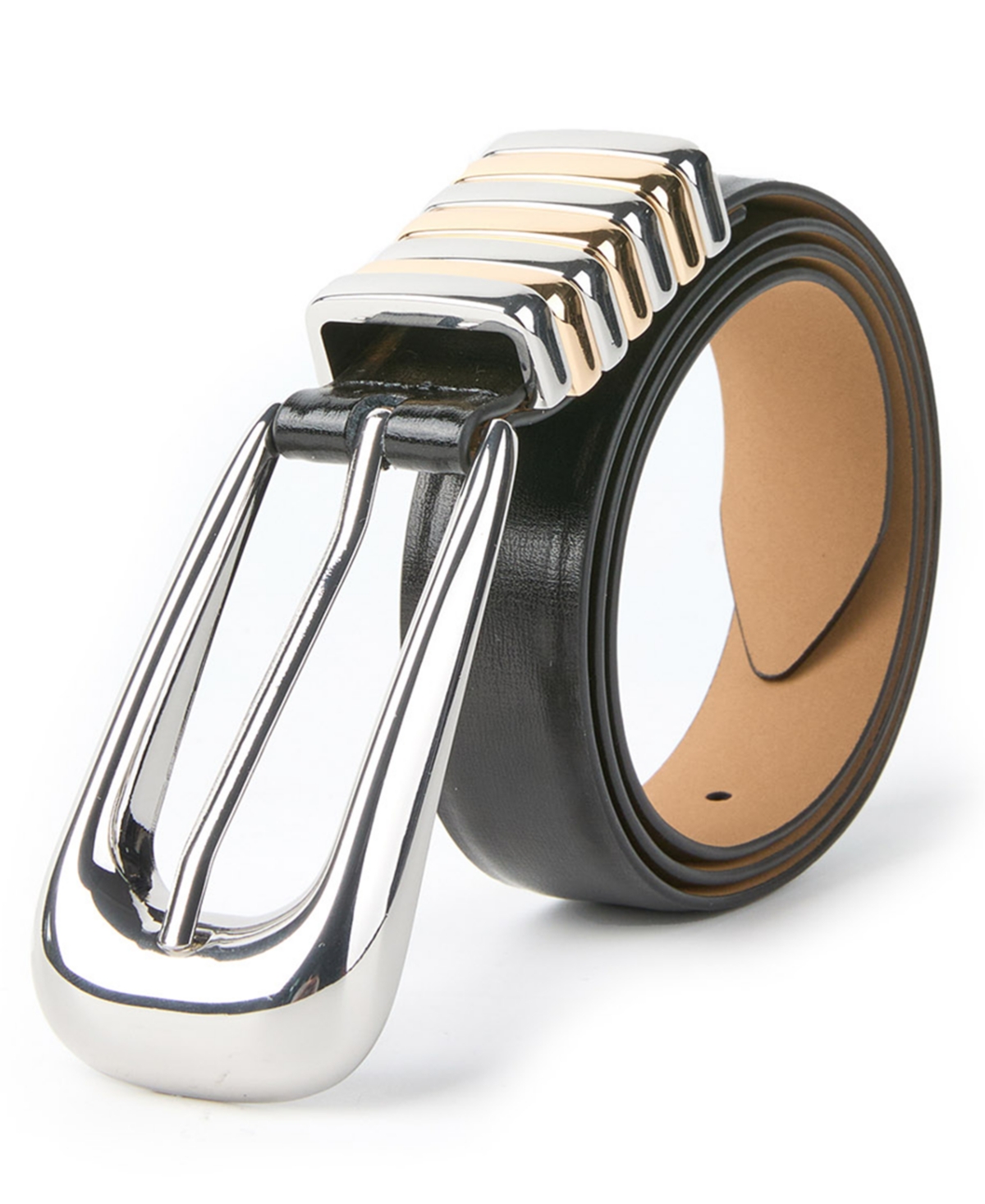 Ettika Metal Core Oversized Buckle Belt