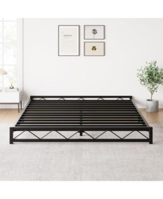 6-Inch Metal Platform Bed Frame,Steel Slat Support,Heavy Duty Noise-Free Platform,No Box Spring Required,Easy Assembly
