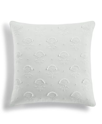 Eyelet Embroidery Decorative Pillow, 18" x 18"