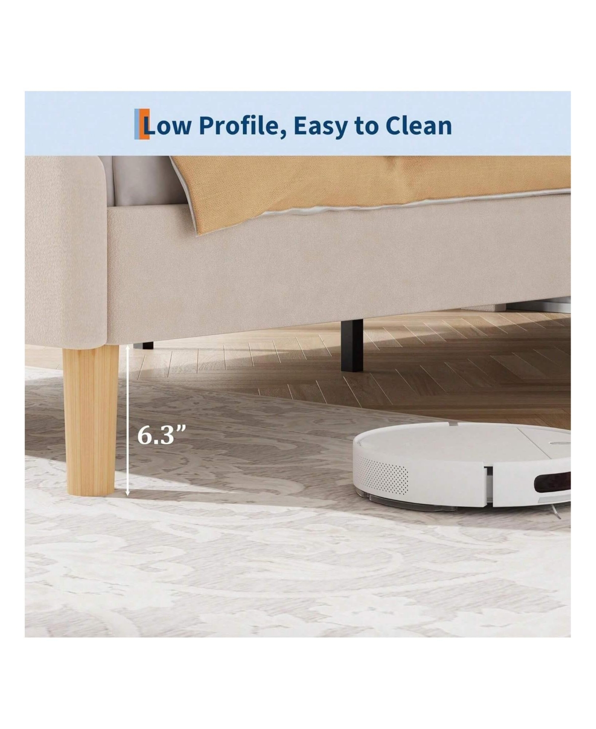 Gaomon Upholstered Led Bed Frame with Headboard and Footboard Velvet Princess Platform Bedframe for Kids or Girls Wooden Slats Support No Box Spring