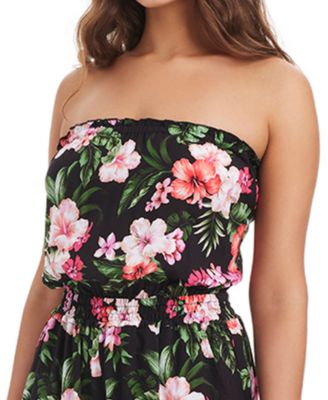 Women's Tropical Heat Printed Tube Jumpsuit, Macy's Exclusive