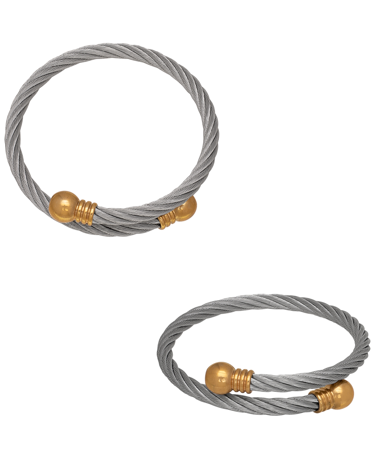 Macy's 2-Pc. Bypass Orb Bangles Set