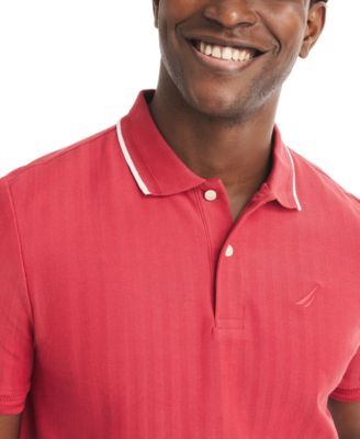 Men's Herringbone Short-Sleeve Polo Shirt