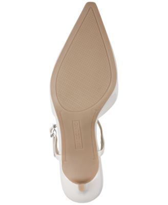 Women's Rose Ankle Strap Kitten Heel Pumps