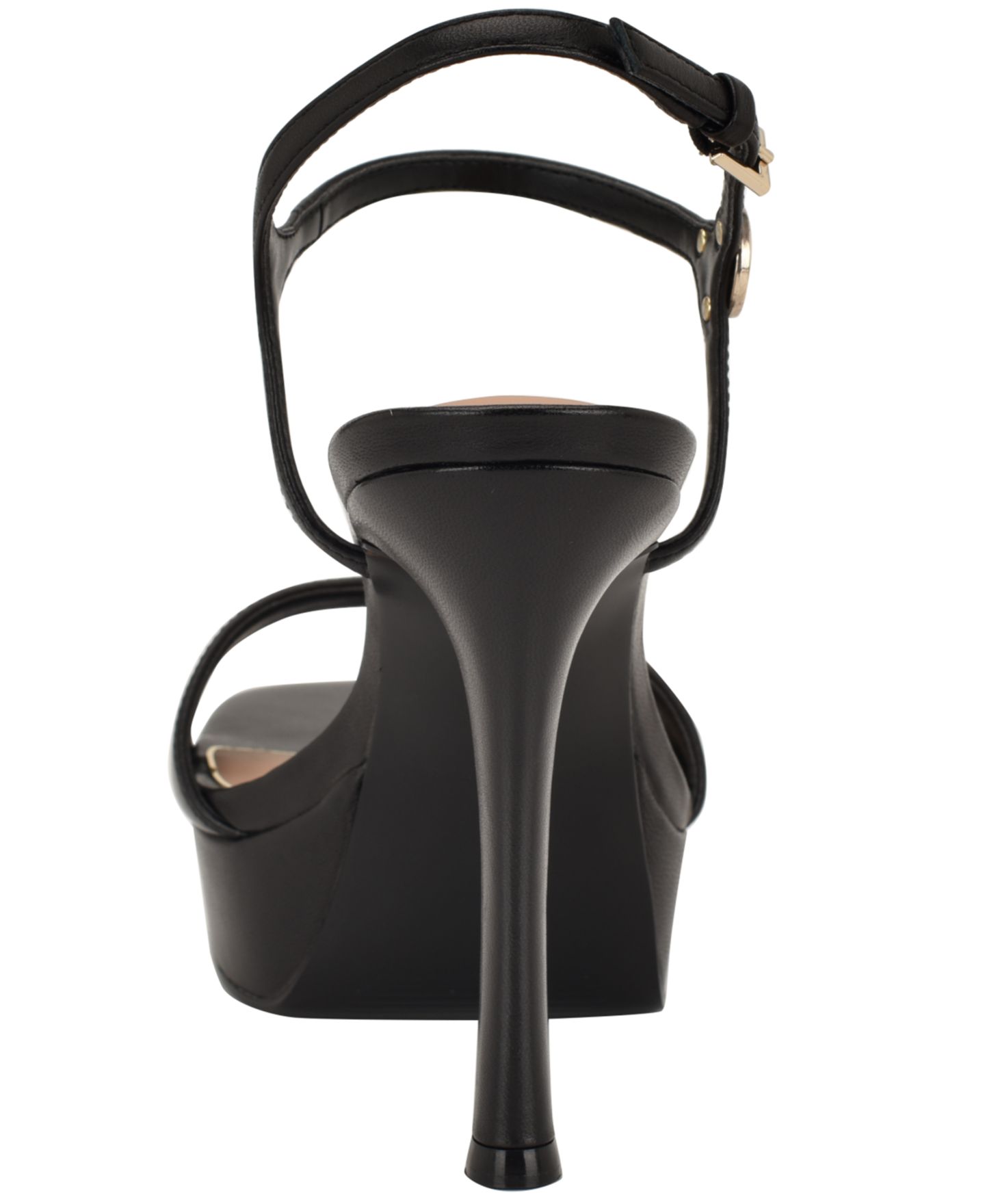 Женские сандалии GUESS Hendora Platform Stiletto Dress Sandals, цвет: Чёрный кожаный — фото 3