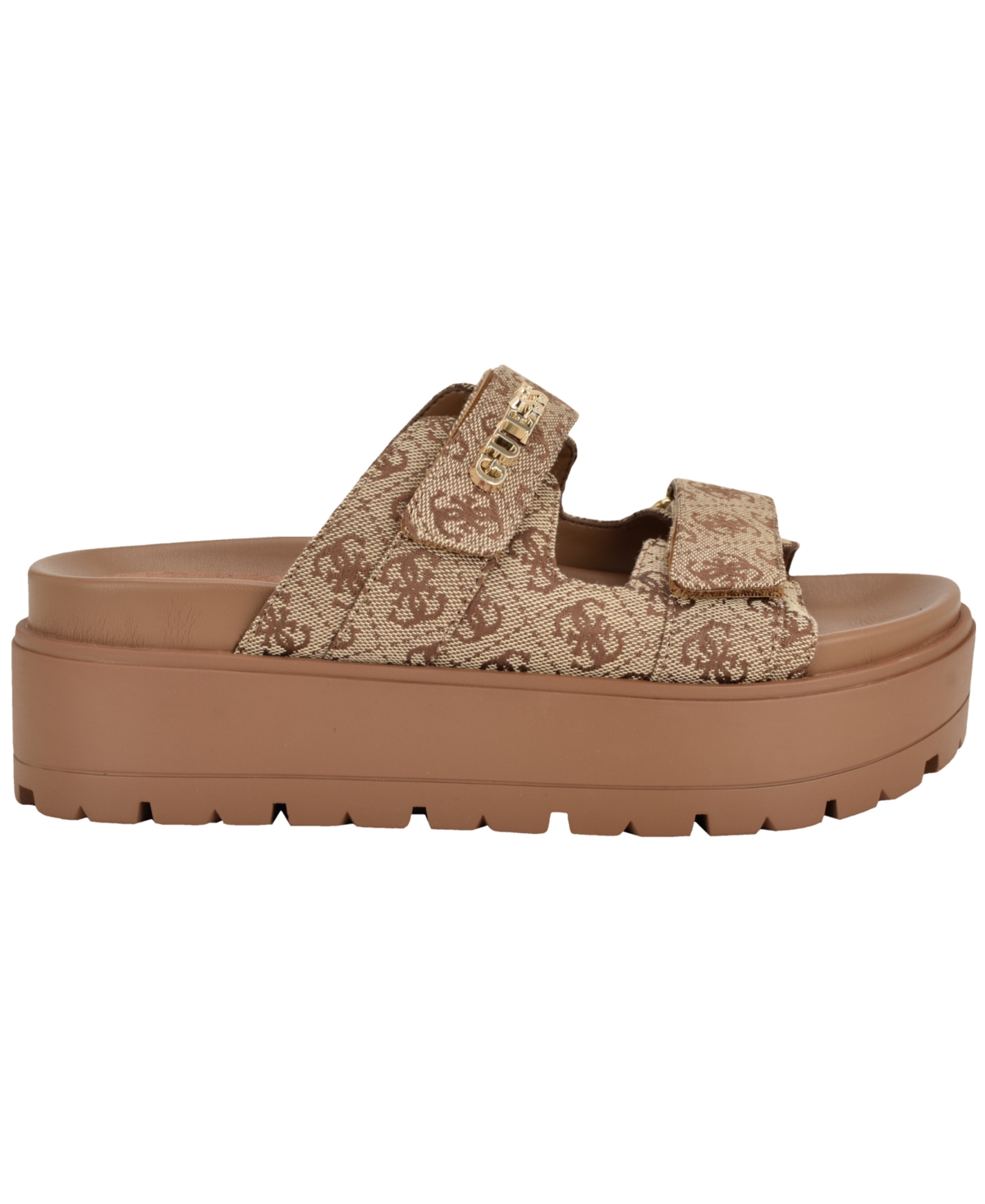 Guess Womens Faxon Platform Lug Sole Footbed Sandals