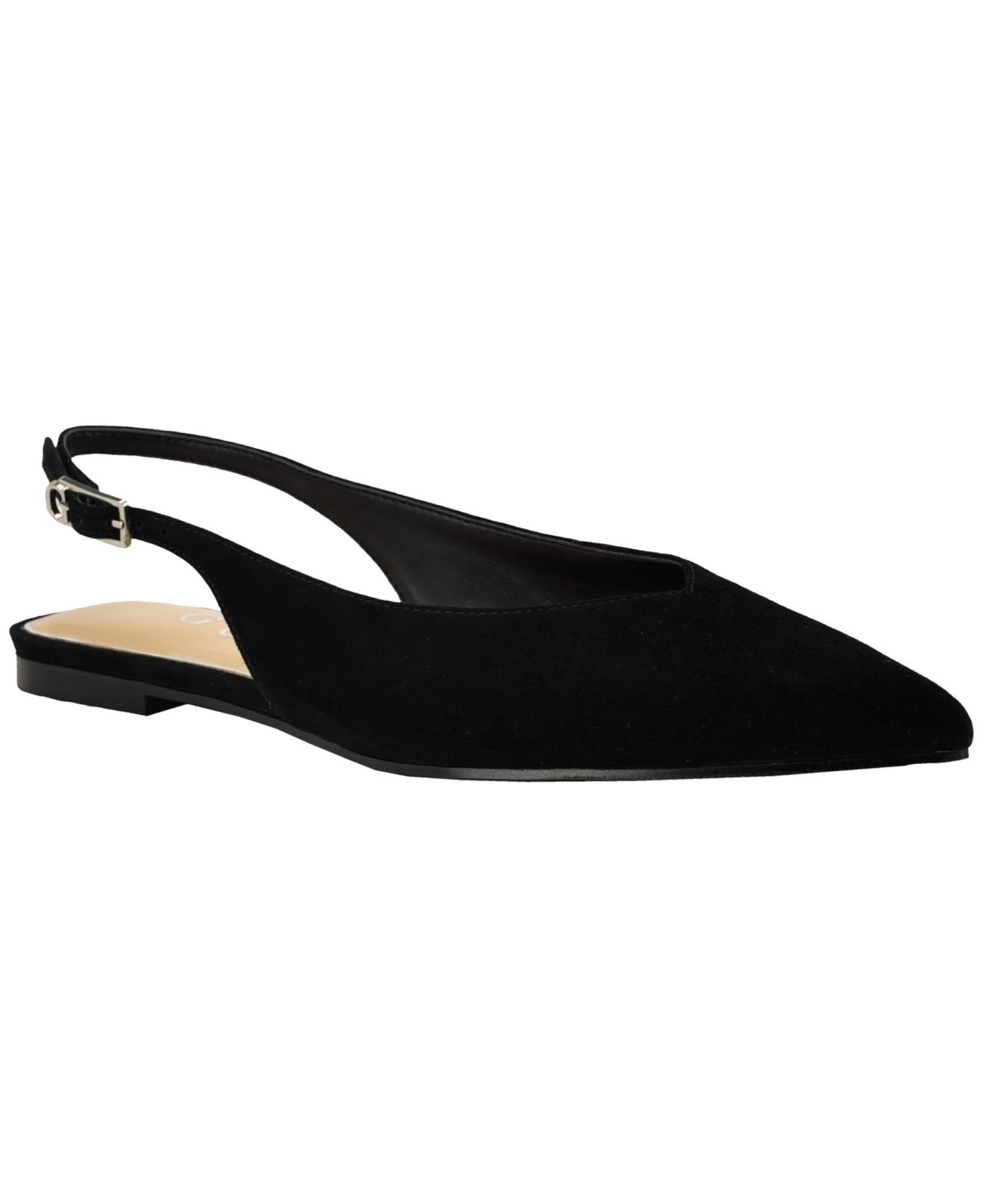 Womens Dorazio Suede Pointed Toe Slingback Flats