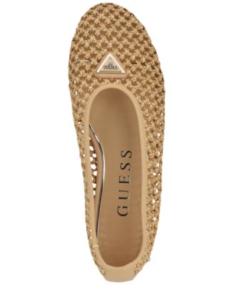 Women's Aylora Triangle Logo Woven Mesh Ballet Flats