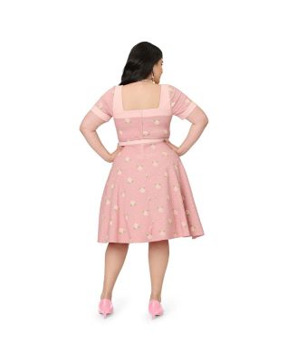 Plus Size Sweetheart Neckline Swing Dress
