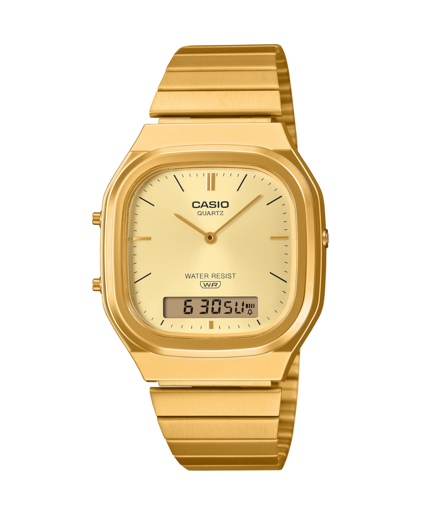 Мужские часы Casio Japanese Quartz Gold-Tone Stainless Steel Watch, 35.8mm — фото 1