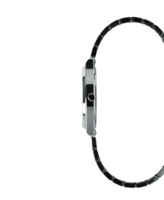 Men's Japanese Quartz Silver-Tone Stainless Steel Watch, 35mm