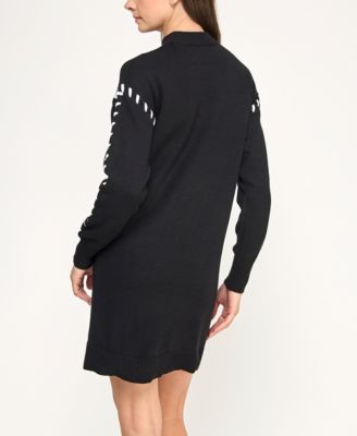 Juniors' Relaxed Crewneck Sweater Dress