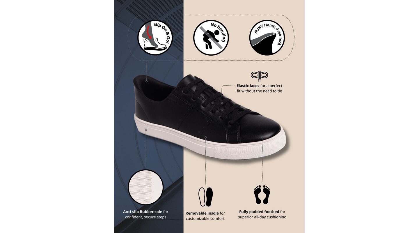Женские кроссовки Marc Joseph New York Robinson Street Hands-Free Slip On Technology Fashion, цвет: Чёрный — фото 5