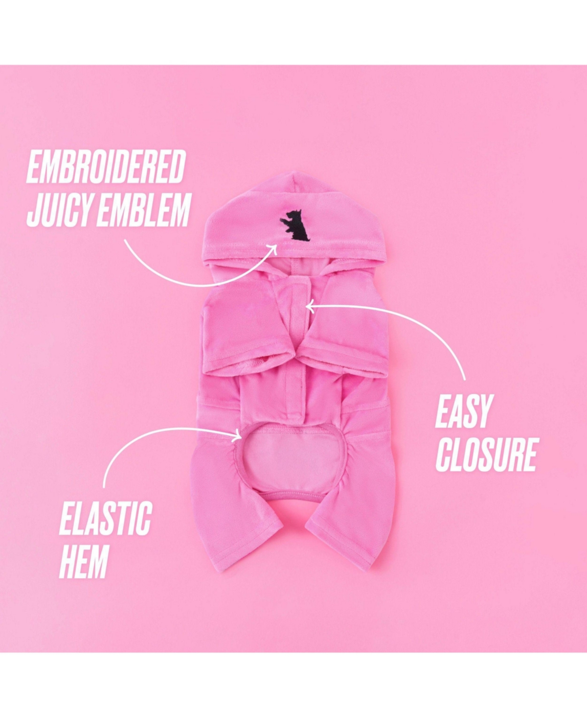 Juicy Couture Hooded Pet Juicy Bling Velour Tracksuit