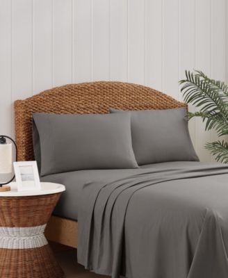 Embroidered Percale 200-Thread Count 4-Pc. Sheet Set, King