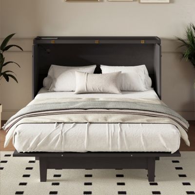 Streamdale Solid Pine Murphy Bed Chest Charging Station, Storage