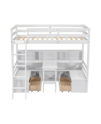 Streamdale Twin Loft Bed with Storage and Desk