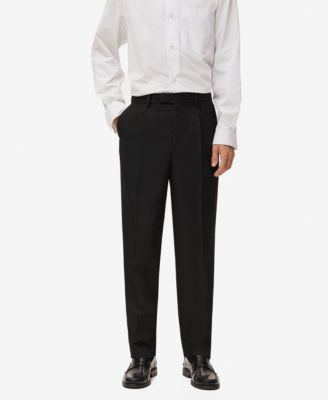Men's Regular-Fit Pleats Suit Pants
