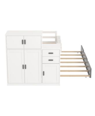 Streamdale Twin Platform Bed with Bookshelf & Trundle