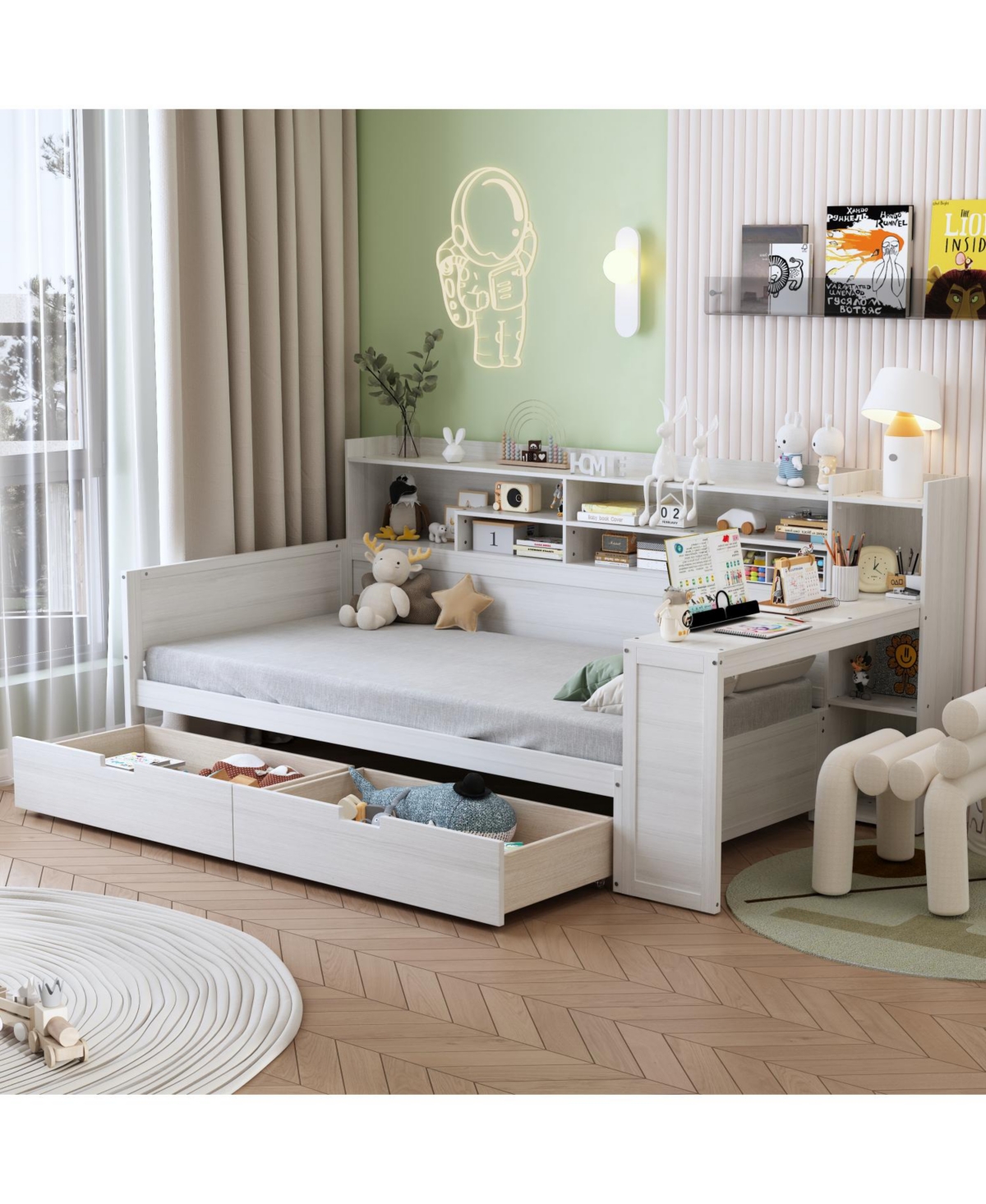 Streamdale Furniture Twin Daybed with Storage & Desk