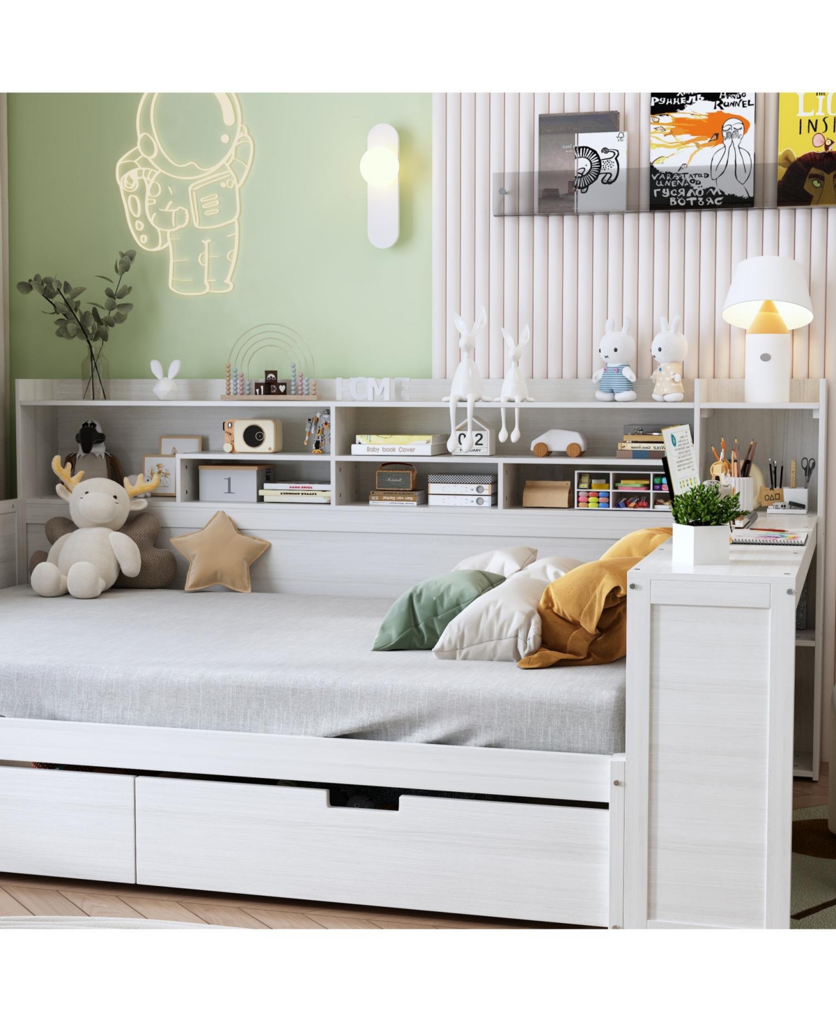 Streamdale Furniture Twin Daybed with Storage & Desk