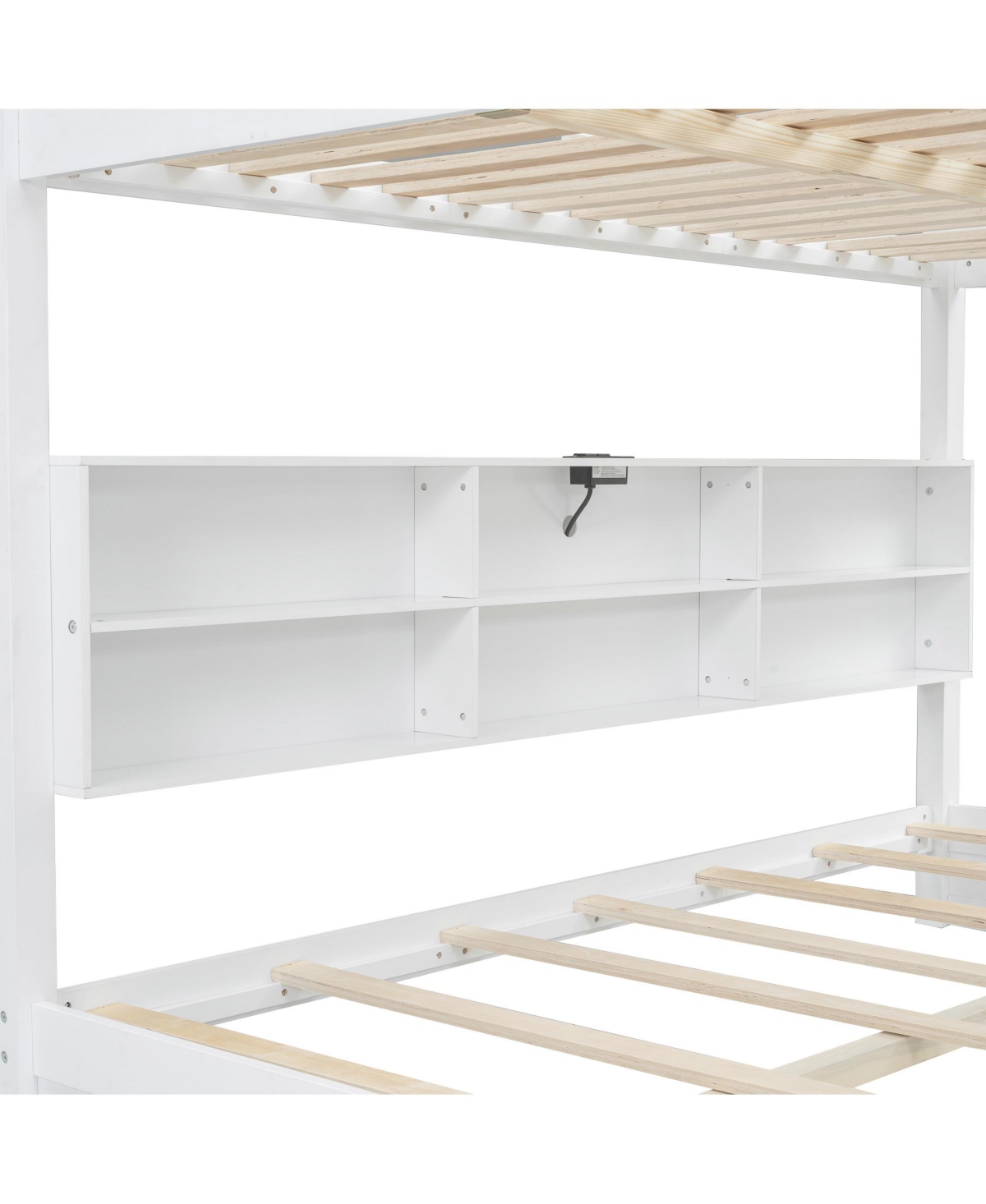 Streamdale Furniture Queen over Storage Bunk Bed with Usb Ports