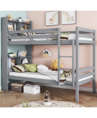 Twin size Upholstered Platform Bed with Storage and Drawers