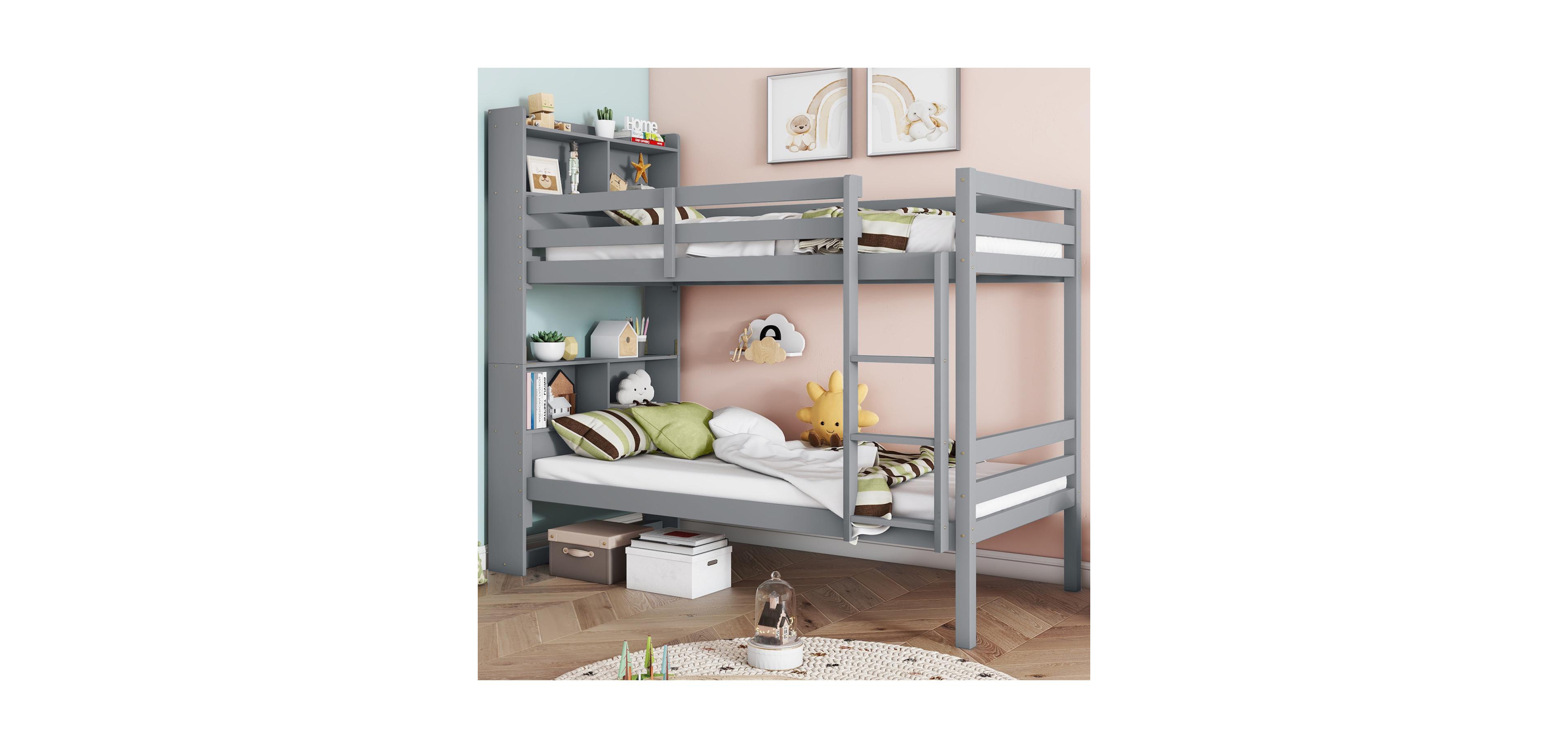 Streamdale Furniture Twin size Upholstered Platform Bed with Storage and Drawers