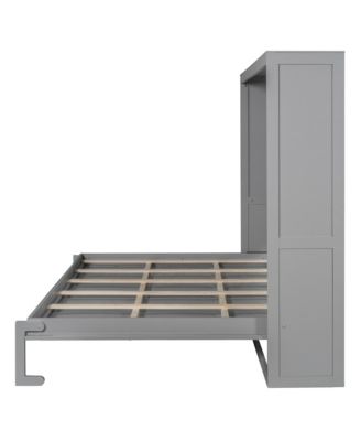 Queen Size Murphy Bed Wall Bed Modern design with LED Lights