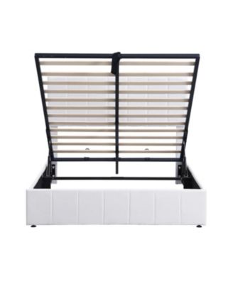 Full size Upholstered Platform bed with a Hydraulic Storage System