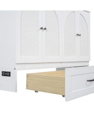 Queen Size Murphy Bed with Large Drawers