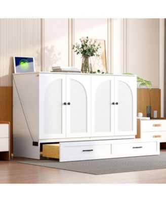 Full Size Murphy Bed with Large Drawers